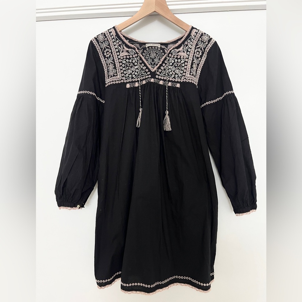 Ulla Johnson - Embroidered Dress- Mira in Black - Picture 3 of 8